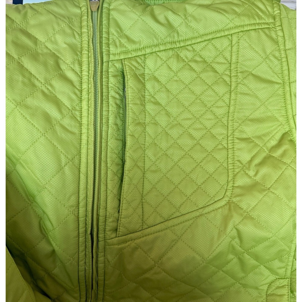 Obermeyer Women's Quilted Puffer Jacket‎ Ski Coat Green Lime Womens 12 - Picture 3 of 3